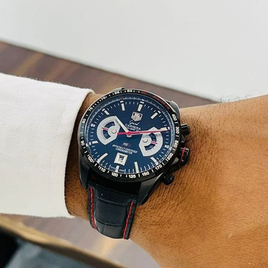 Tagheuer Calibre 36 Black Leather Belt