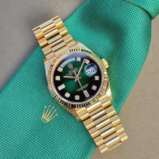 ROLEX DAYDATE GOLD GREEN DAIMOND VIRAT KOHLI EDITION