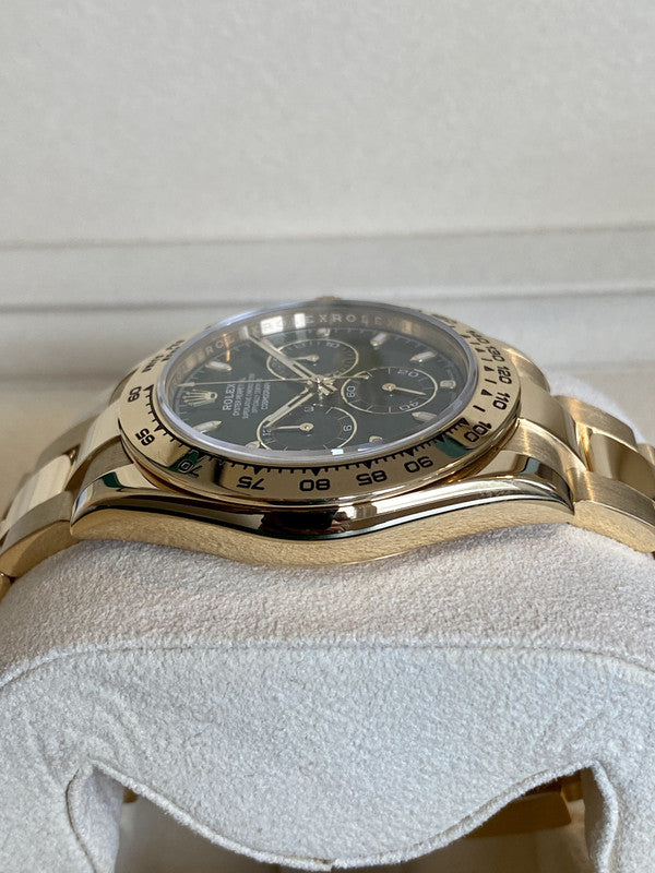 Rolex Daytona Gold Green MS Dhoni Metal Watch
