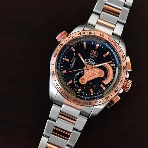 Tagheuer calibre 36 black metal belt