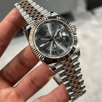 Rolex Datejust Dualtone Grey Dial Metal Watch