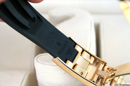 Rolex Yacht master Silicon band gold black Virat kholi watch