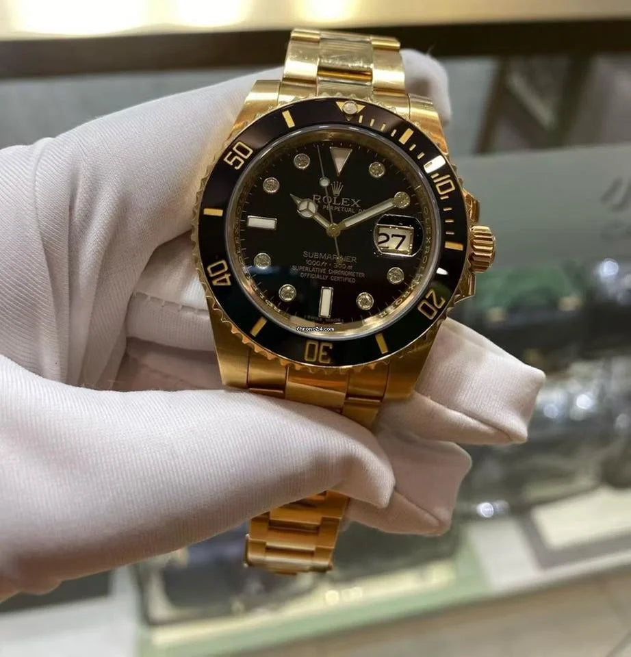 Rolex Submariner Full Gold Metal Watch