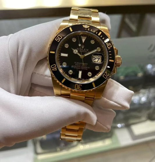 Rolex Submariner Full Gold Metal Watch