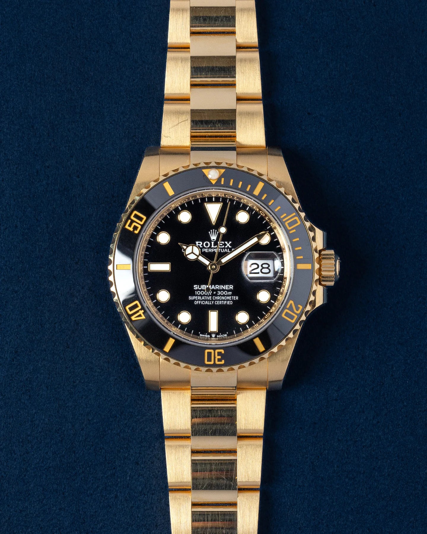 Rolex Submariner Full Gold Metal Watch