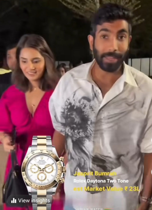 Rolex Daytona Dual Tone White Dial Metal Watch Jasprit Bumra