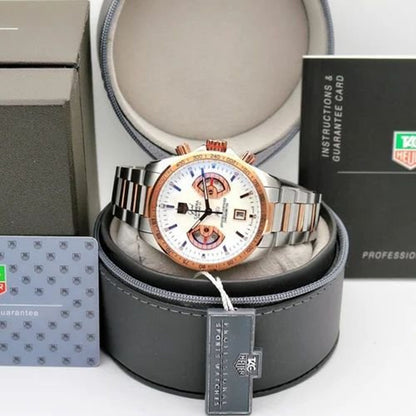 Tagheuer Calibre 17 Dual Tone White Dial Metal