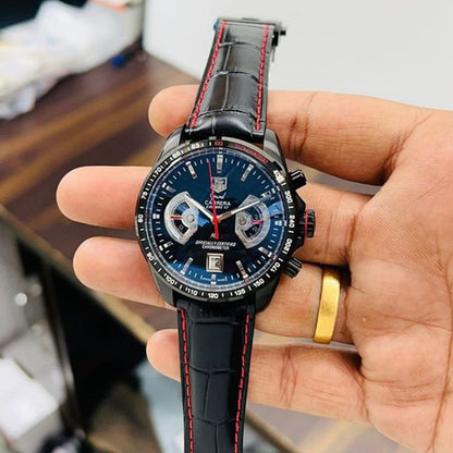 Tagheuer Calibre 36 Black Leather Belt