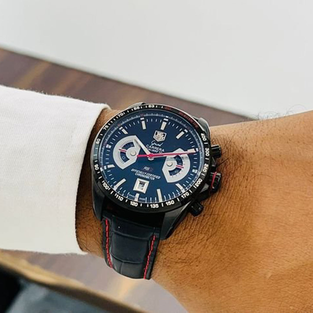 Tagheuer Calibre 36 Black Leather Belt