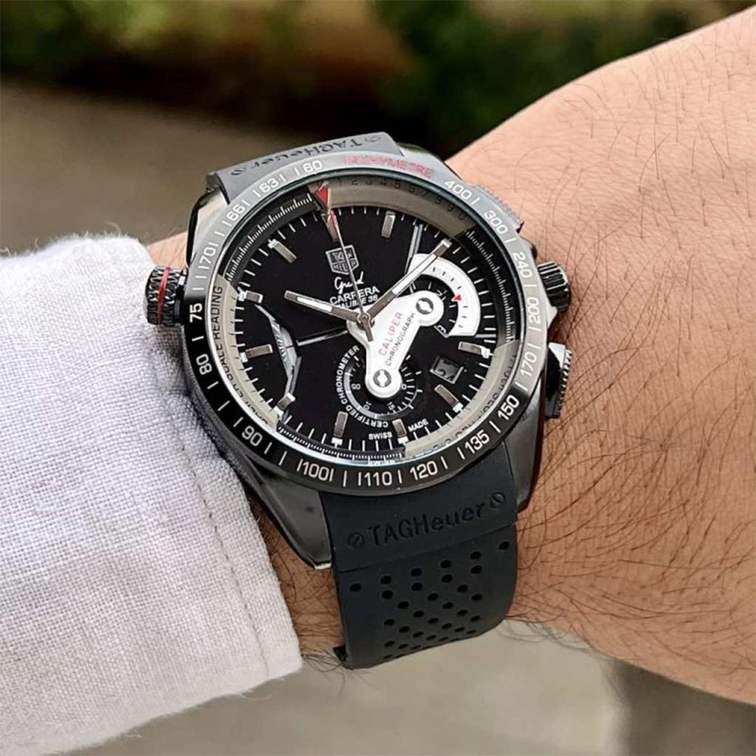 Tagheuer Calibre 36 Black Rubber Belt B