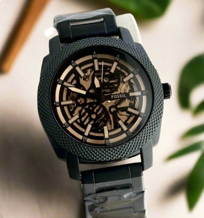 Fossil Automatic brown leather Black dial