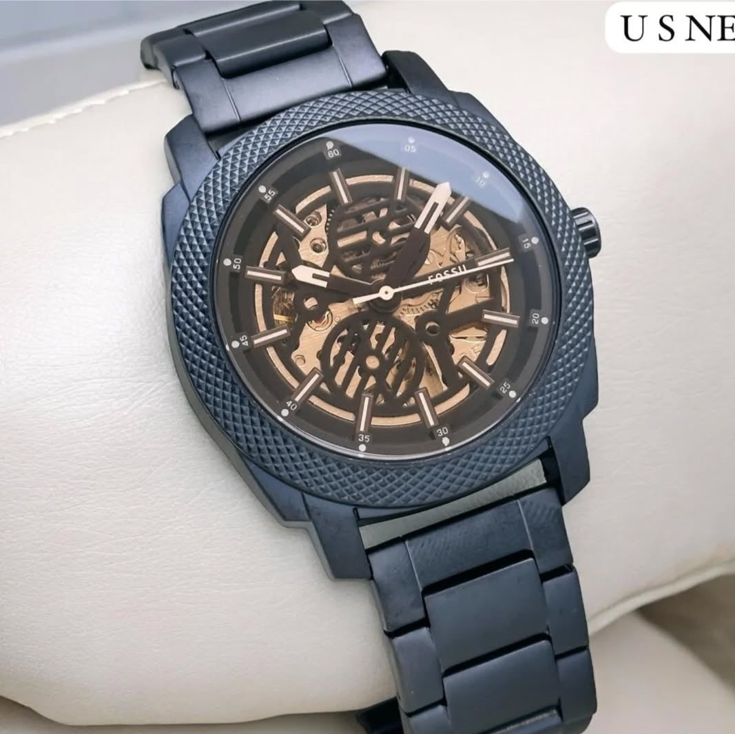 Fossil Automatic brown leather Black dial