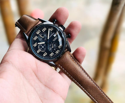 Tagheuer Grand Carrera Formula 1 Brown leather watch